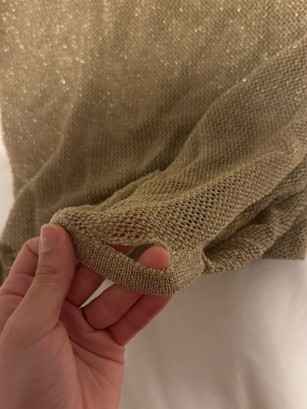 Michael Kors Metallic Beige-Gold Crewneck tshirt